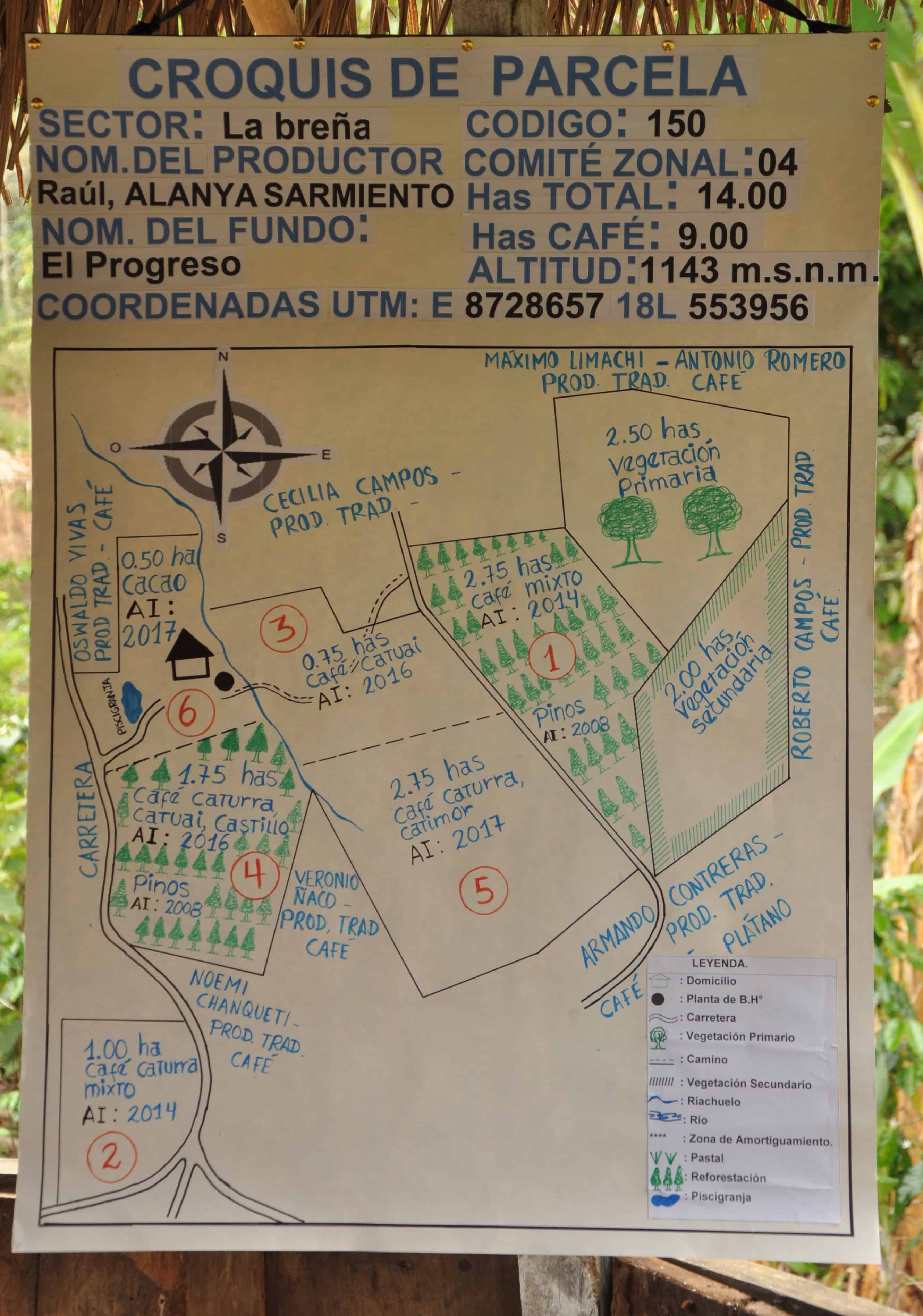 Map of Raúl and Carmen's farm